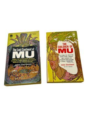Lost Continent & Children of Mu Lot 2 Books James Churchward L PB 1970